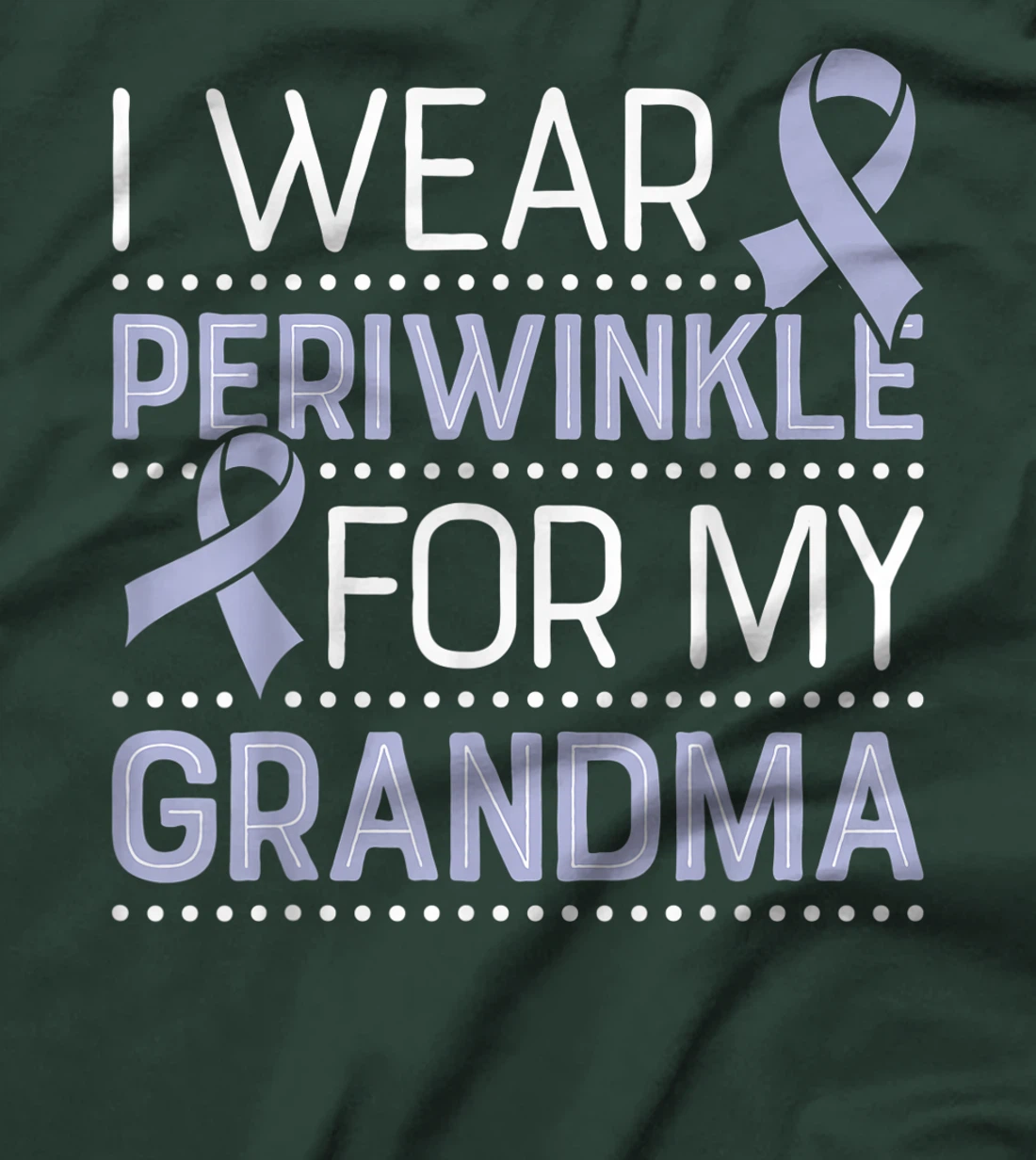 Periwinkle for My Grandma Stomach Cancer Awareness Ribbon T-Shirt