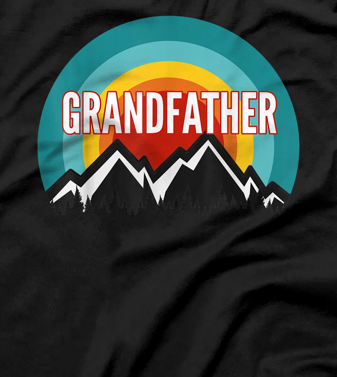 Grandfather, Vintage Retro Sunset Design T-Shirt