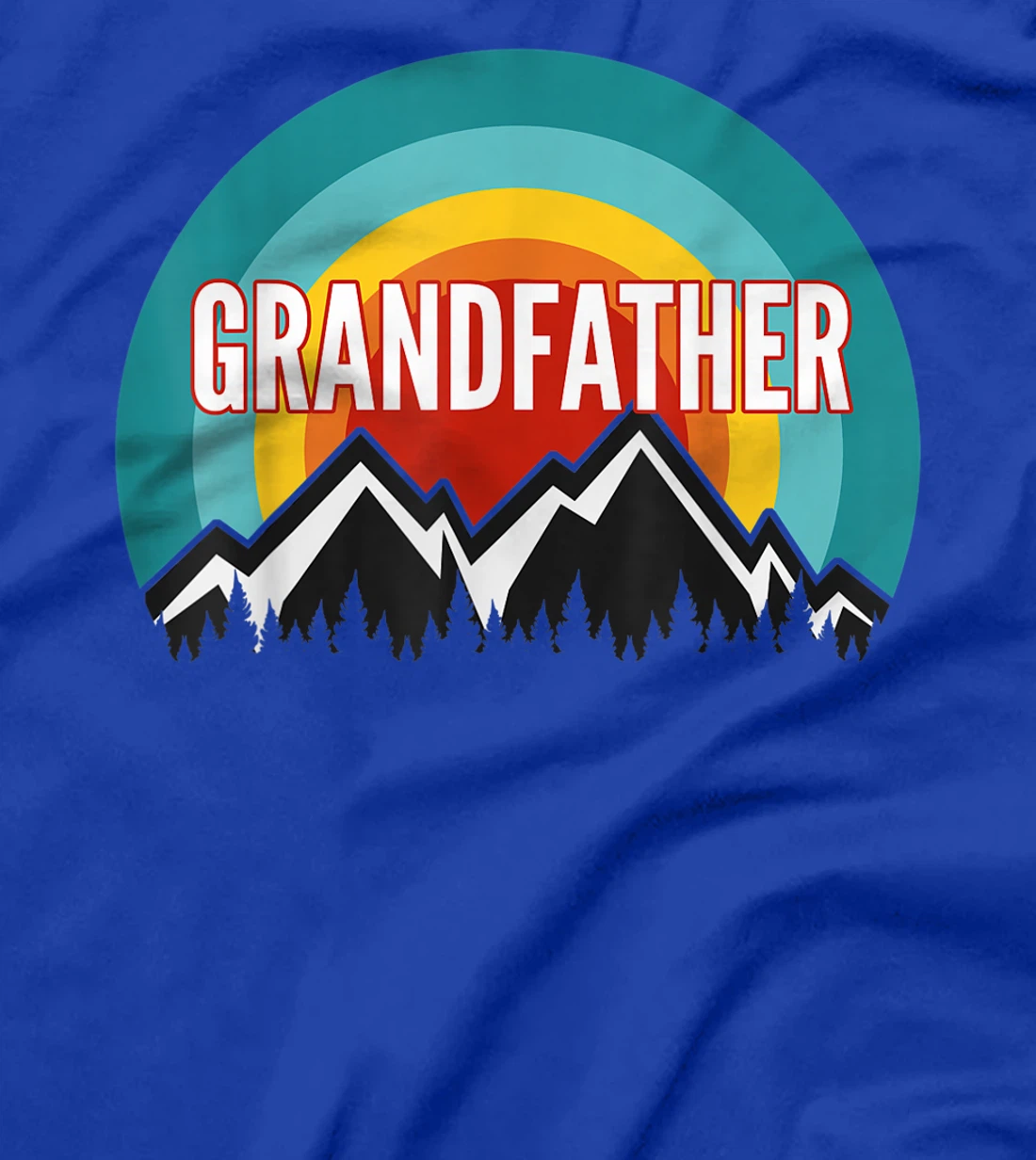 Grandfather, Vintage Retro Sunset Design T-Shirt