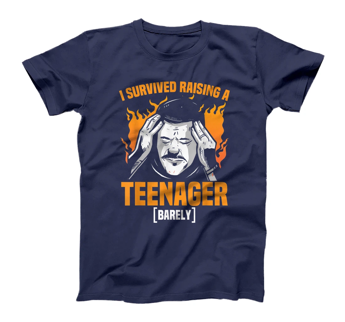 Funny Daddy Survived Raising A Teenager Daddy Life T-Shirt
