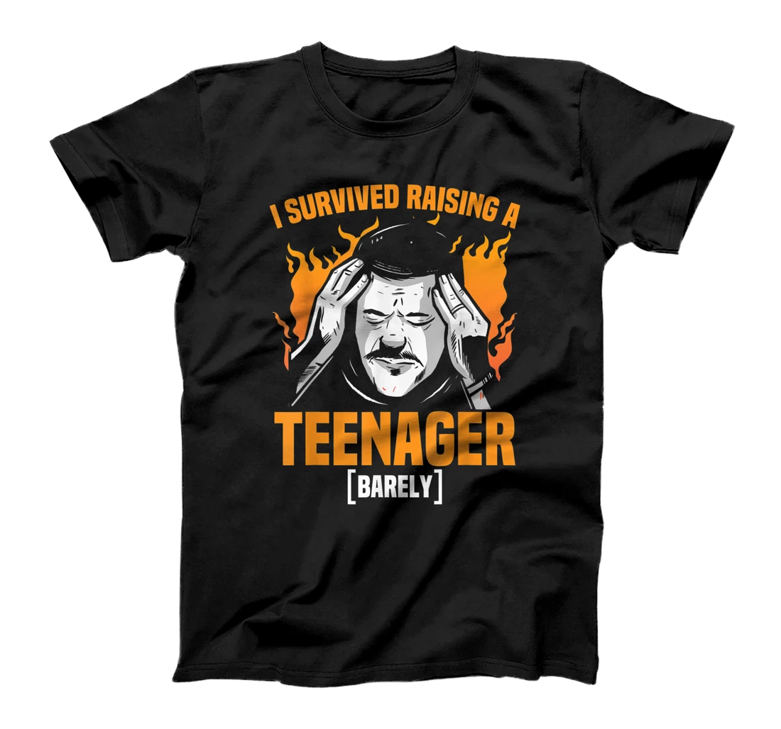 Funny Daddy Survived Raising A Teenager Daddy Life T-Shirt