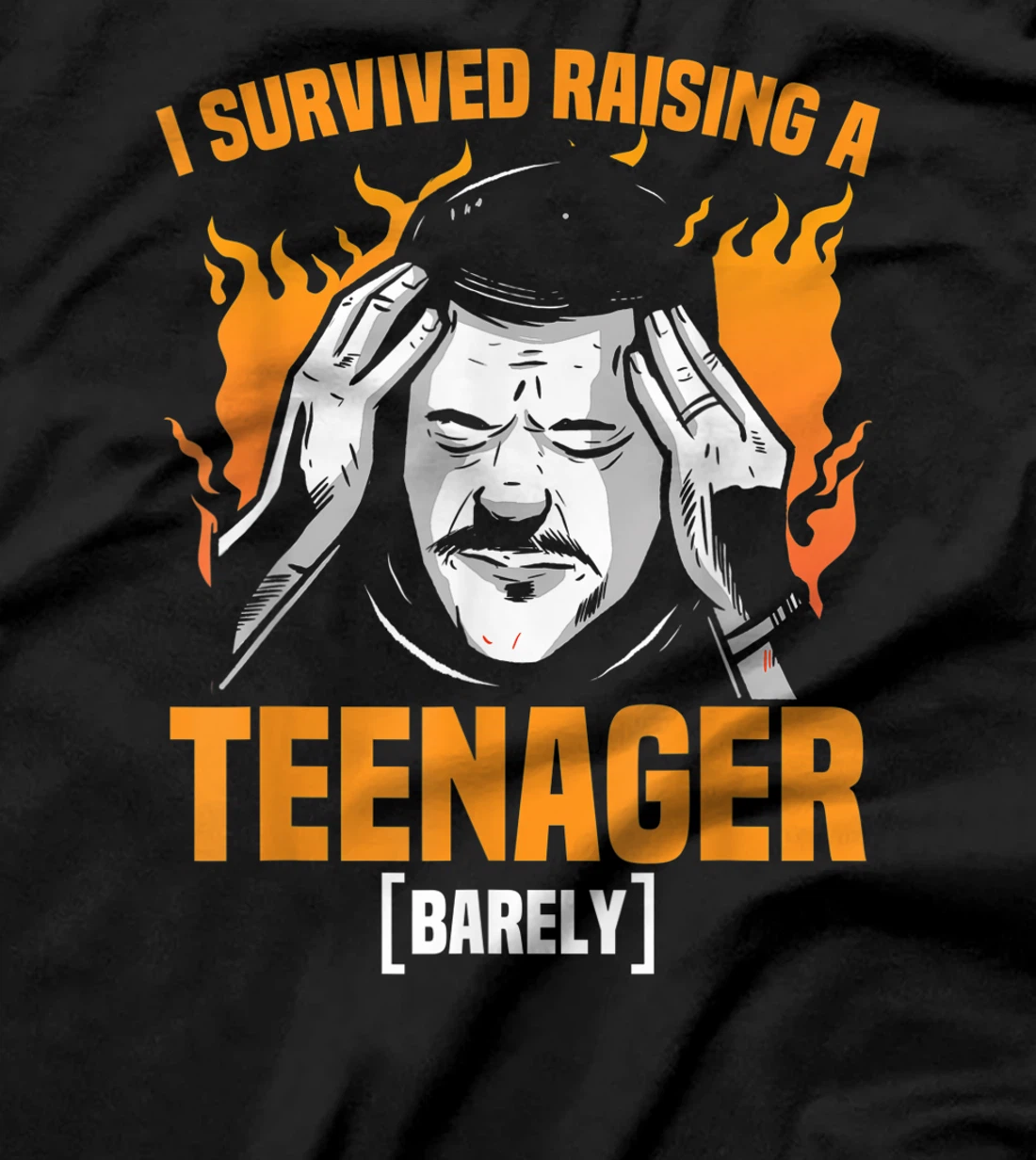 Funny Daddy Survived Raising A Teenager Daddy Life T-Shirt