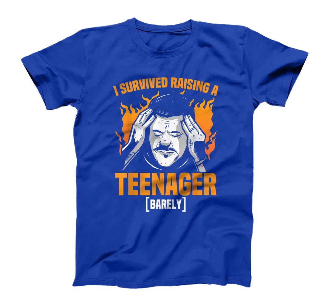 Funny Daddy Survived Raising A Teenager Daddy Life T-Shirt