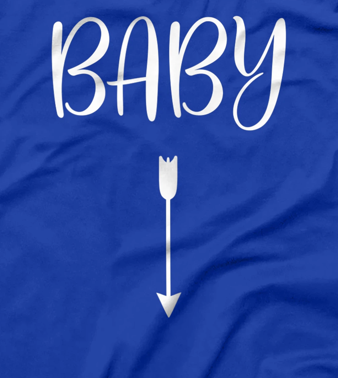 Womens Baby with Arrow Pointing Down to Belly Matching Pregnancy T-Shirt