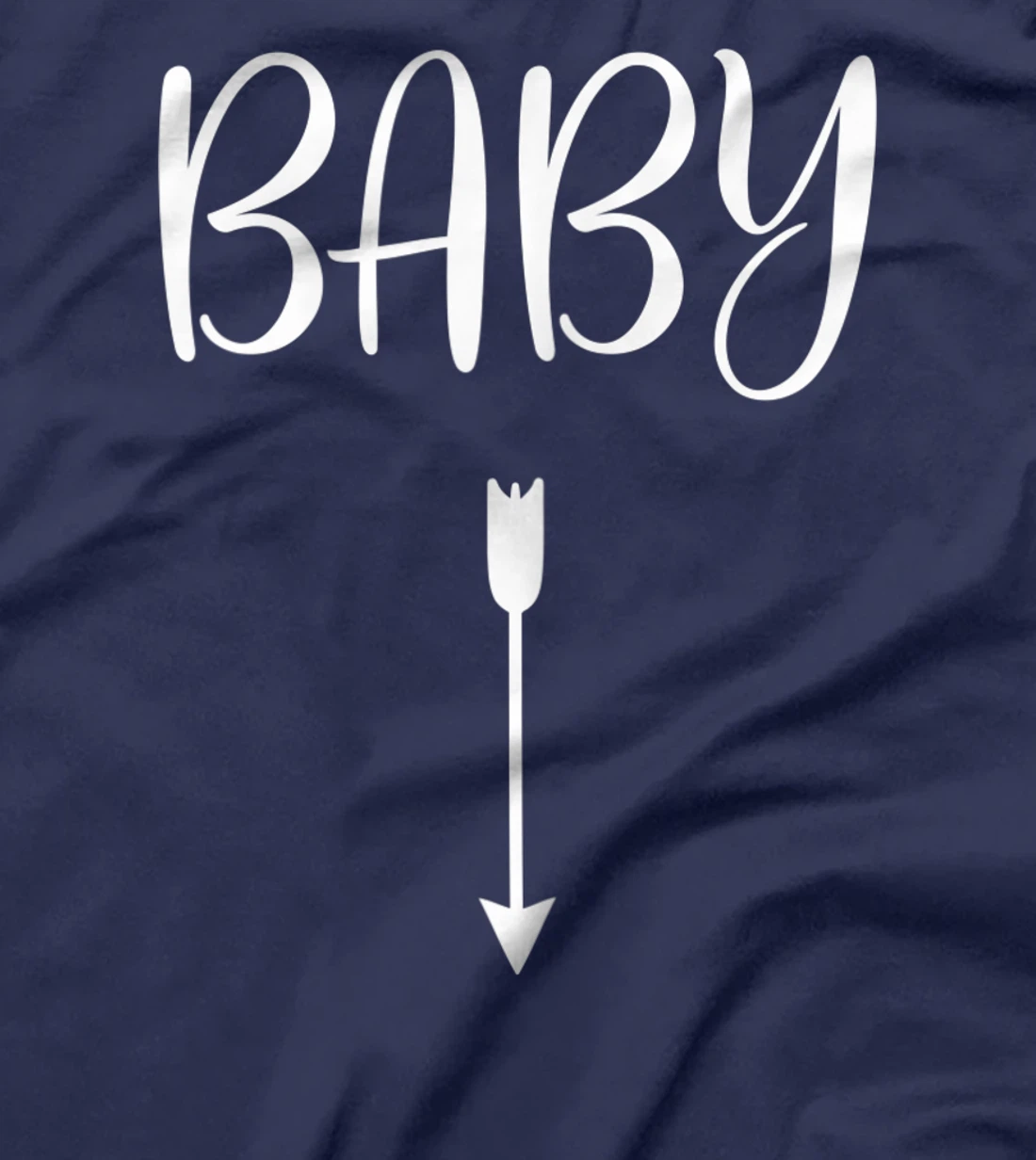 Womens Baby with Arrow Pointing Down to Belly Matching Pregnancy T-Shirt