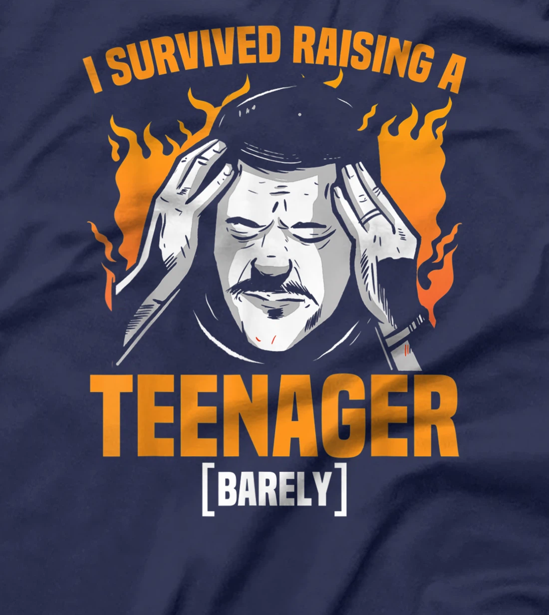 Funny Daddy Survived Raising A Teenager Daddy Life T-Shirt