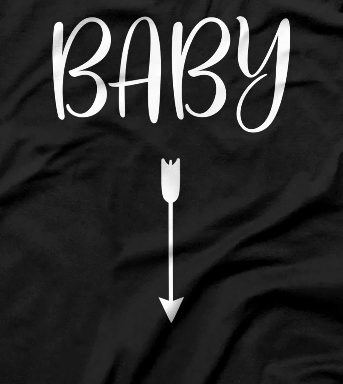 Womens Baby with Arrow Pointing Down to Belly Matching Pregnancy T-Shirt