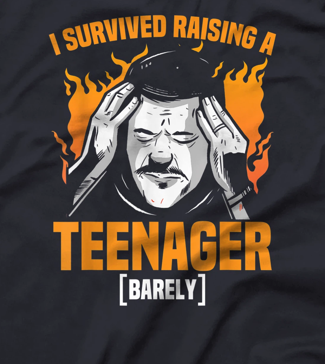 Funny Daddy Survived Raising A Teenager Daddy Life T-Shirt