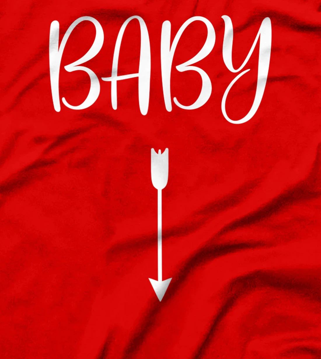Womens Baby with Arrow Pointing Down to Belly Matching Pregnancy T-Shirt