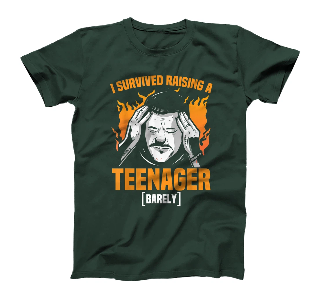 Funny Daddy Survived Raising A Teenager Daddy Life T-Shirt