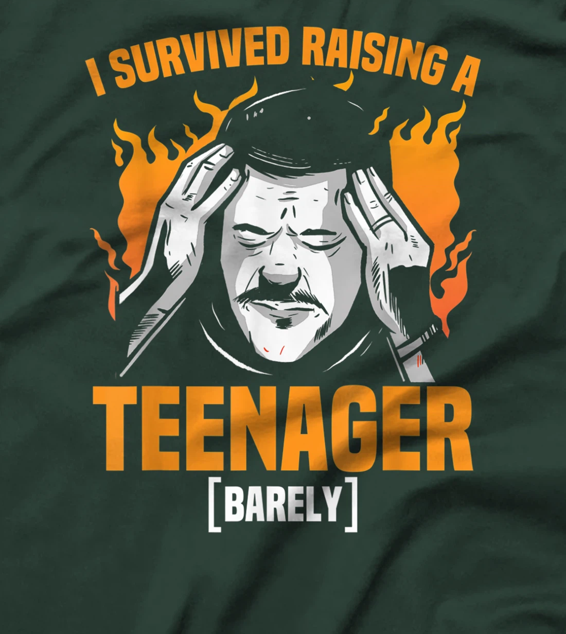 Funny Daddy Survived Raising A Teenager Daddy Life T-Shirt