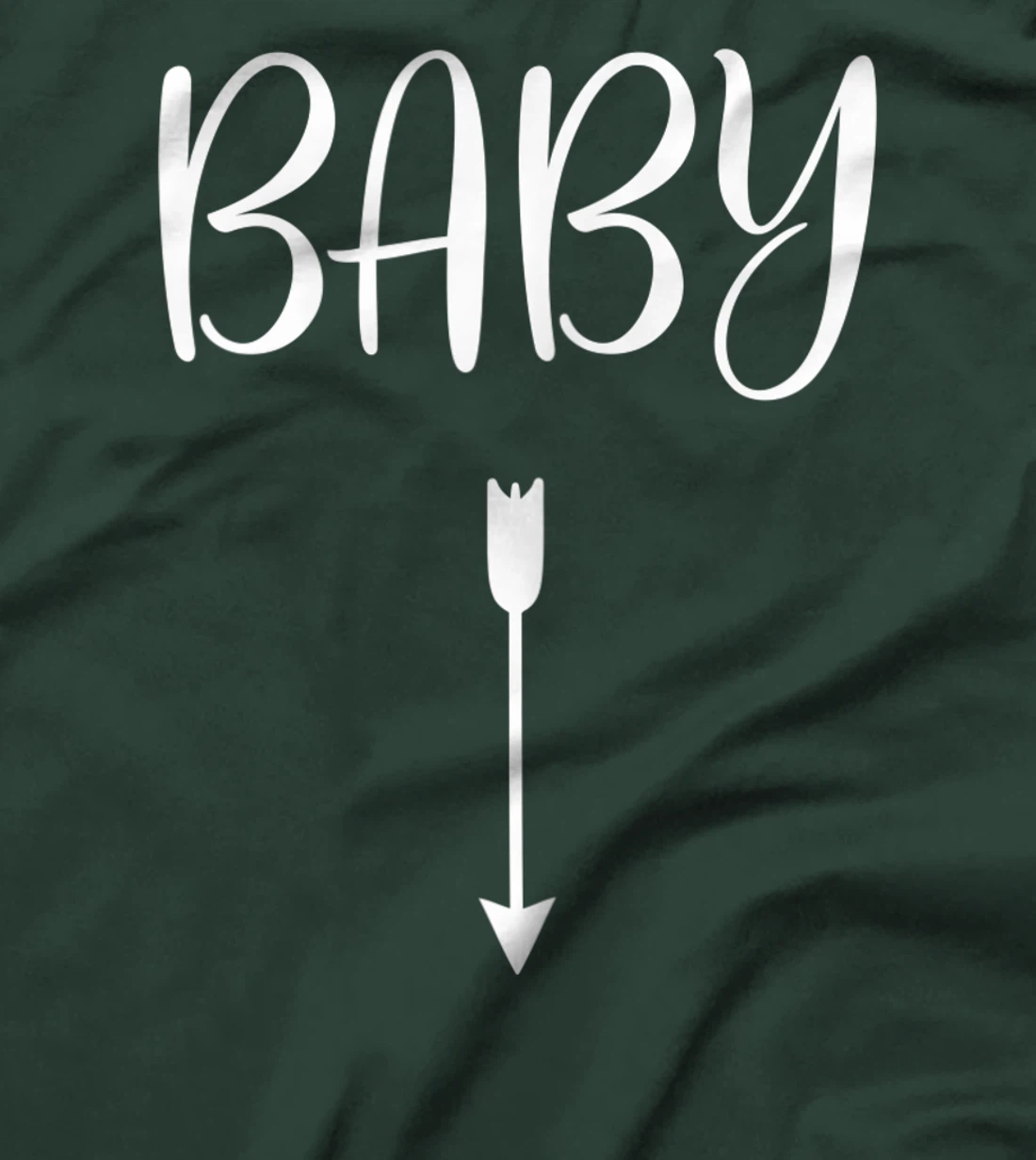 Womens Baby with Arrow Pointing Down to Belly Matching Pregnancy T-Shirt