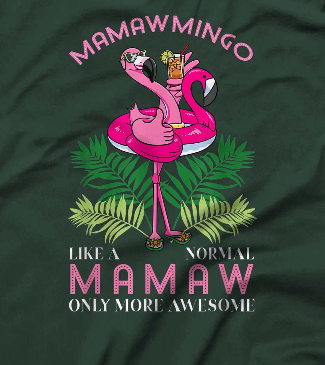 Mamawmingo Grandmother Flamingo Lover Gramma Grandma Granny T-Shirt