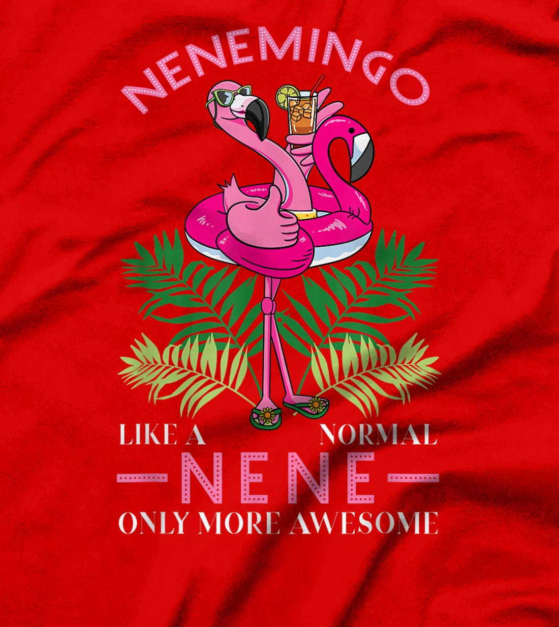 Nenemingo Grandmother Flamingo Lover Gramma Grandma Granny T-Shirt