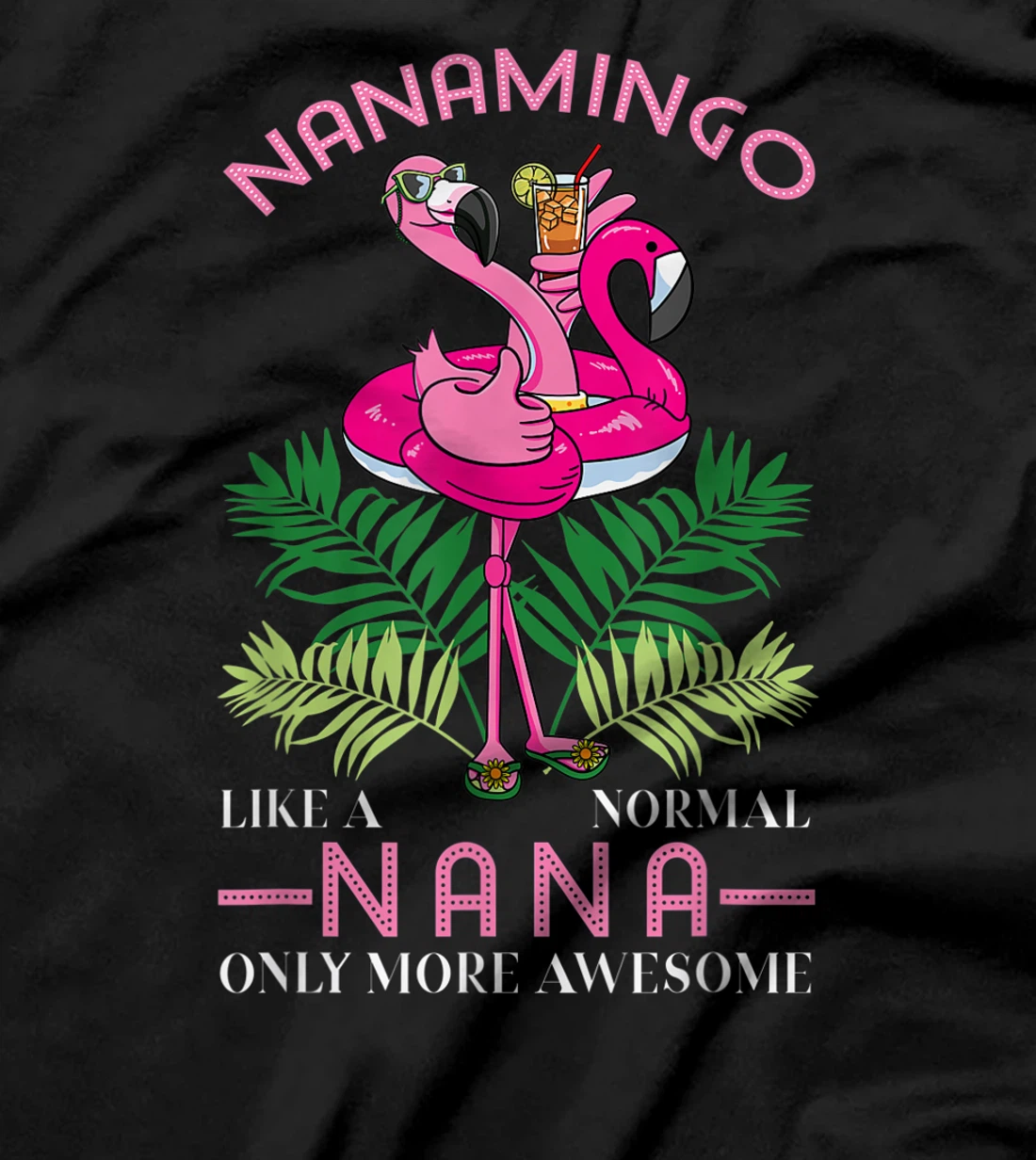 Nanamingo Grandmother Flamingo Lover Gramma Grandma Granny T-Shirt