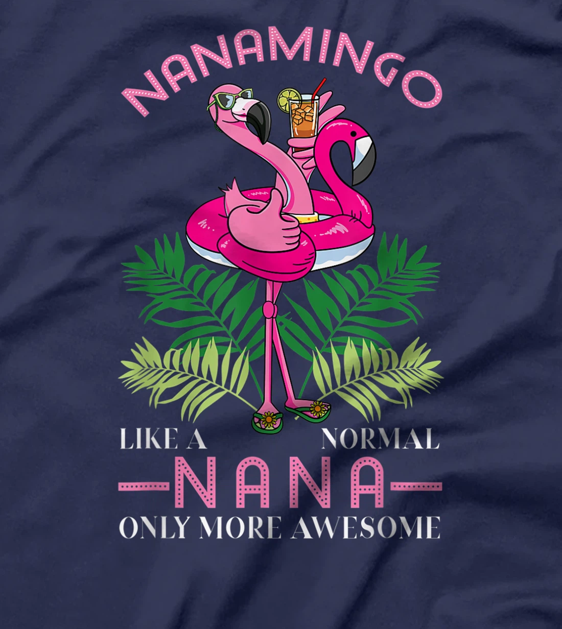 Nanamingo Grandmother Flamingo Lover Gramma Grandma Granny T-Shirt