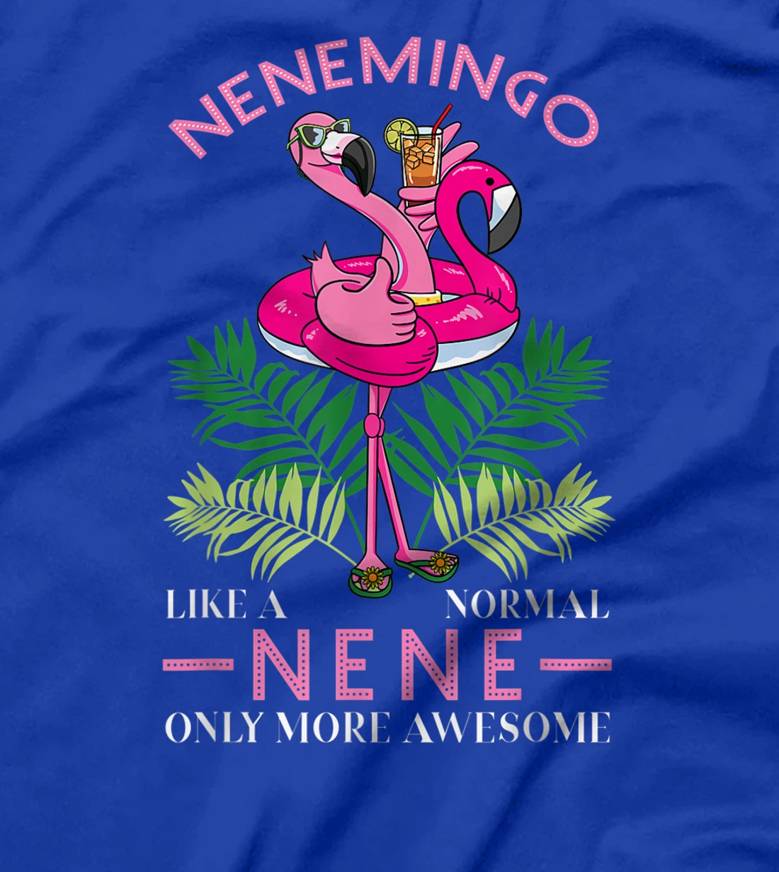 Nenemingo Grandmother Flamingo Lover Gramma Grandma Granny T-Shirt