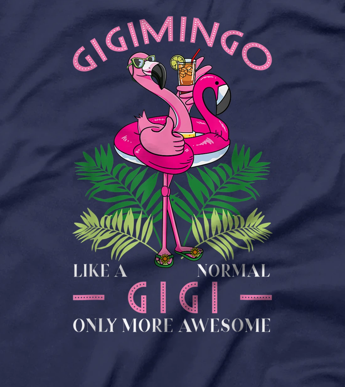 Gigimingo Grandmother Flamingo Lover Gramma Grandma Granny T-Shirt