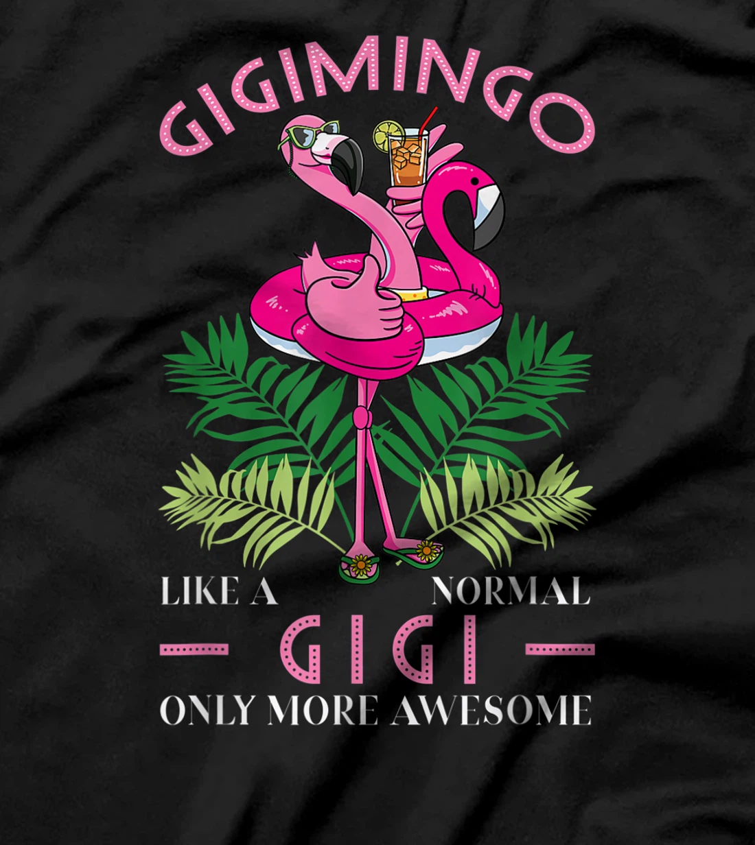 Gigimingo Grandmother Flamingo Lover Gramma Grandma Granny T-Shirt