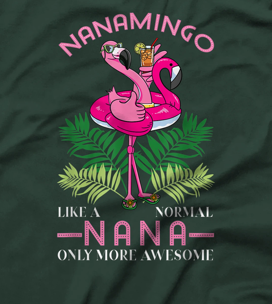 Nanamingo Grandmother Flamingo Lover Gramma Grandma Granny T-Shirt