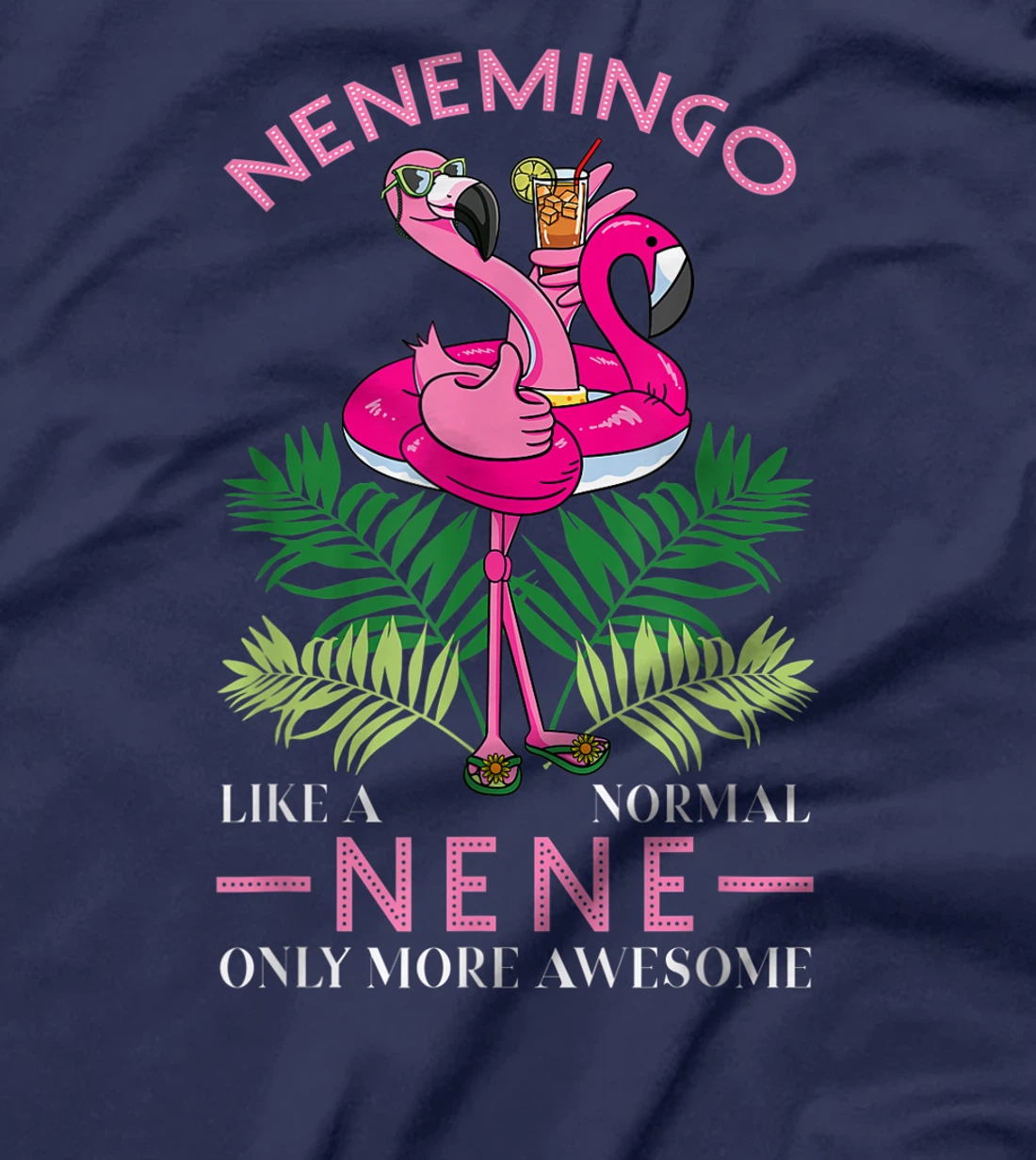 Nenemingo Grandmother Flamingo Lover Gramma Grandma Granny T-Shirt