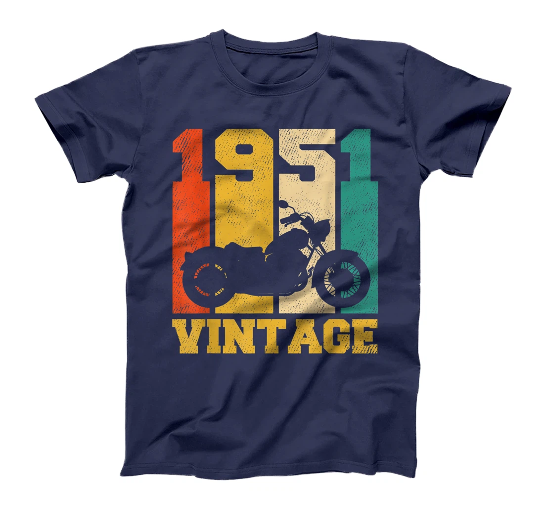70 Years Old Gifts Vintage 1951 Motorcycle 70th Birthday T-Shirt