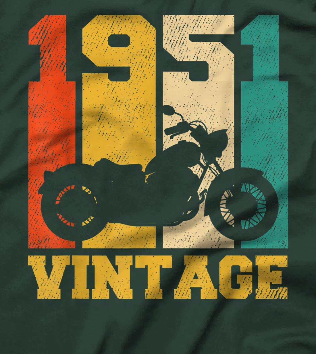 70 Years Old Gifts Vintage 1951 Motorcycle 70th Birthday T-Shirt