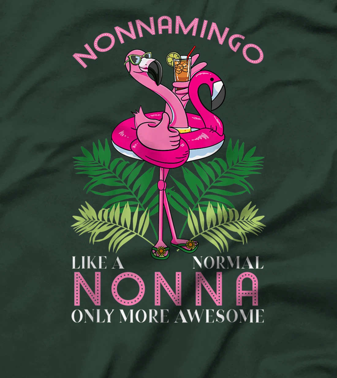 Nonnamingo Grandmother Flamingo Lover Gramma Grandma Granny T-Shirt
