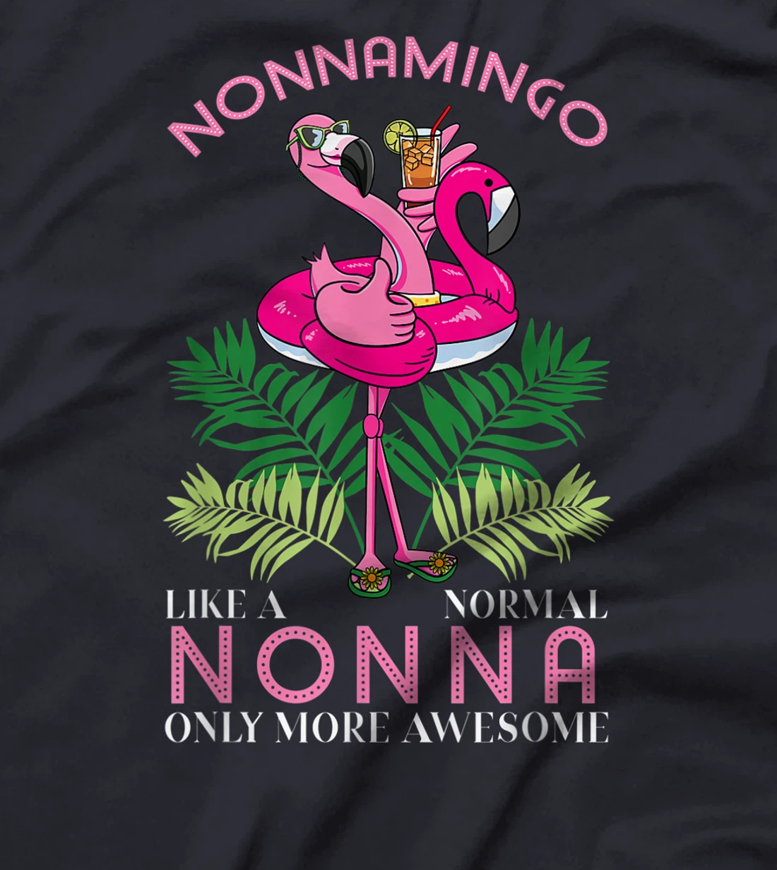 Nonnamingo Grandmother Flamingo Lover Gramma Grandma Granny T-Shirt