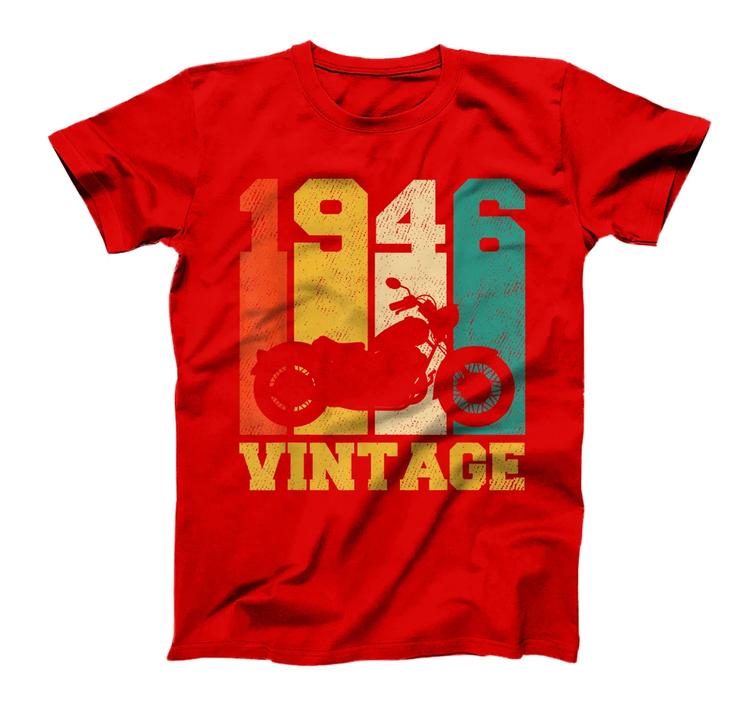 75 Years Old Gifts Vintage 1946 Motorcycle 75th Birthday T-Shirt