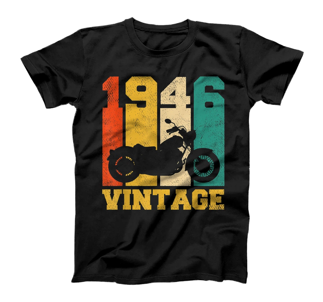 75 Years Old Gifts Vintage 1946 Motorcycle 75th Birthday T-Shirt