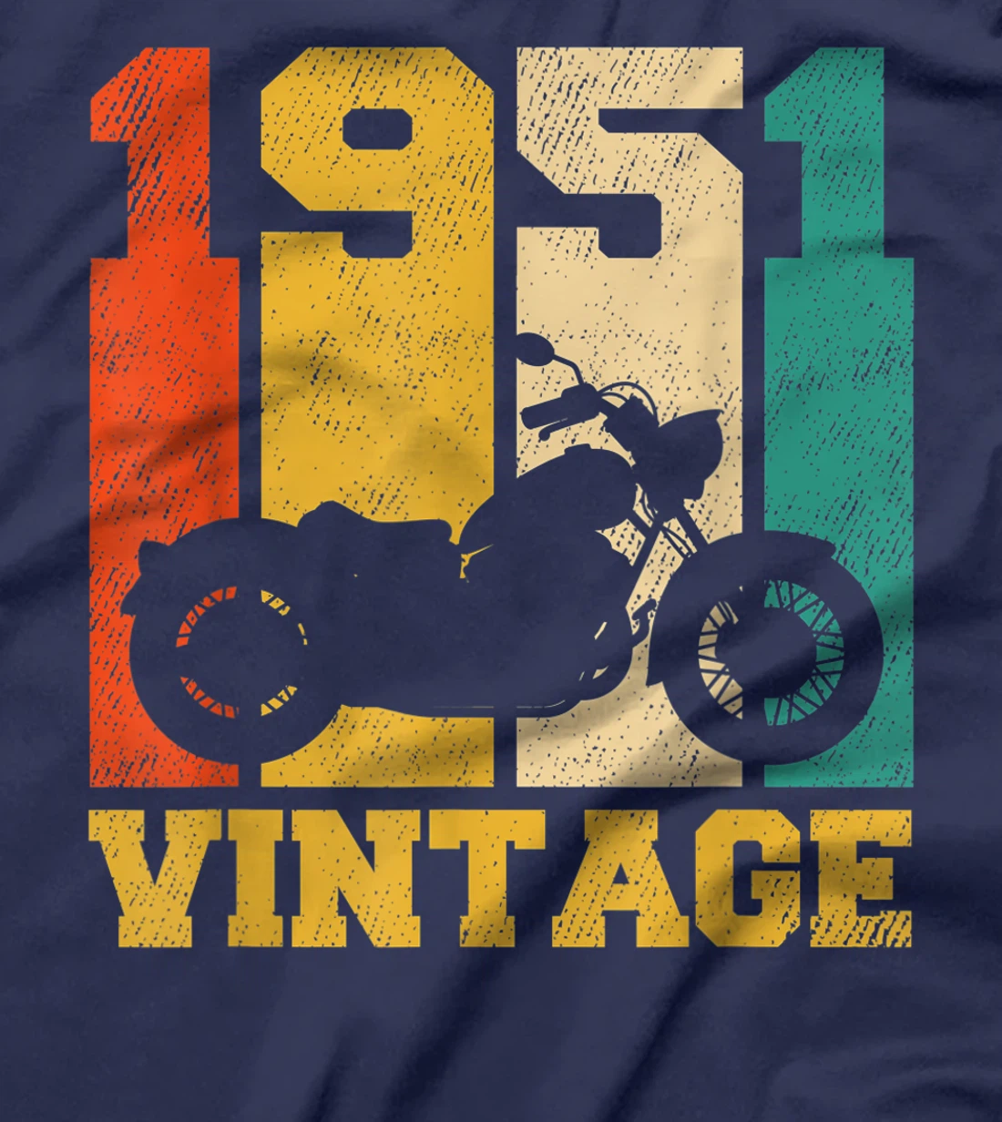 70 Years Old Gifts Vintage 1951 Motorcycle 70th Birthday T-Shirt