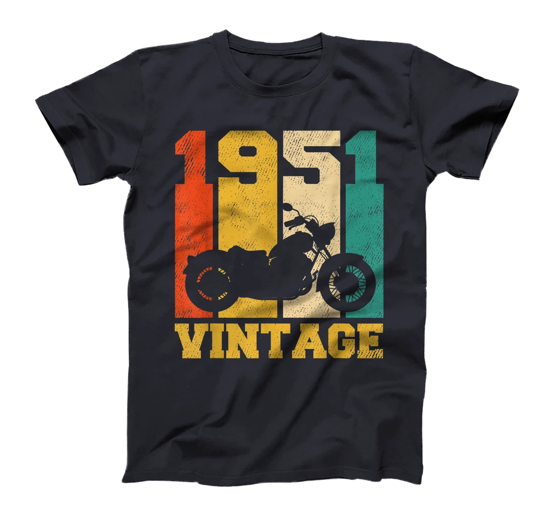 70 Years Old Gifts Vintage 1951 Motorcycle 70th Birthday T-Shirt