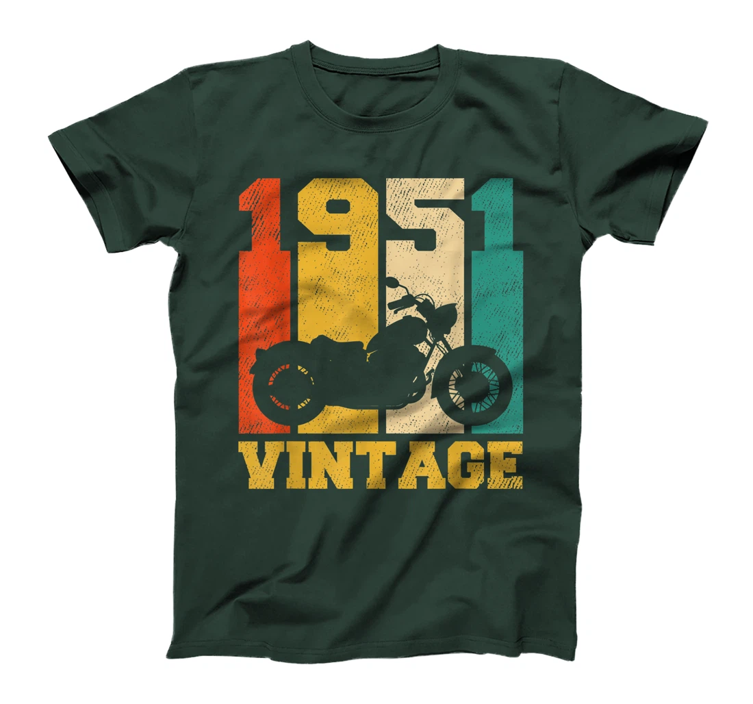 70 Years Old Gifts Vintage 1951 Motorcycle 70th Birthday T-Shirt