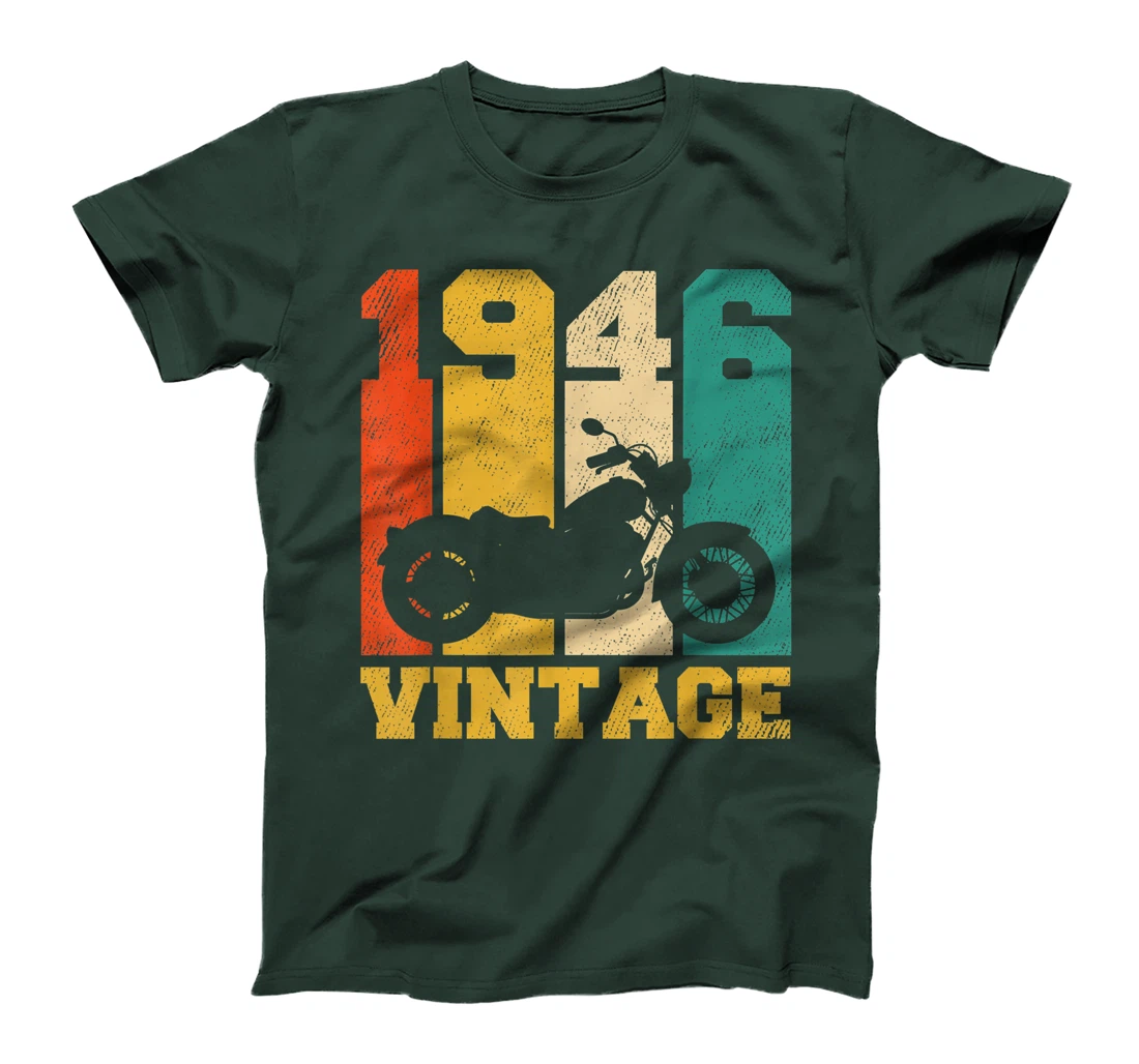 75 Years Old Gifts Vintage 1946 Motorcycle 75th Birthday T-Shirt