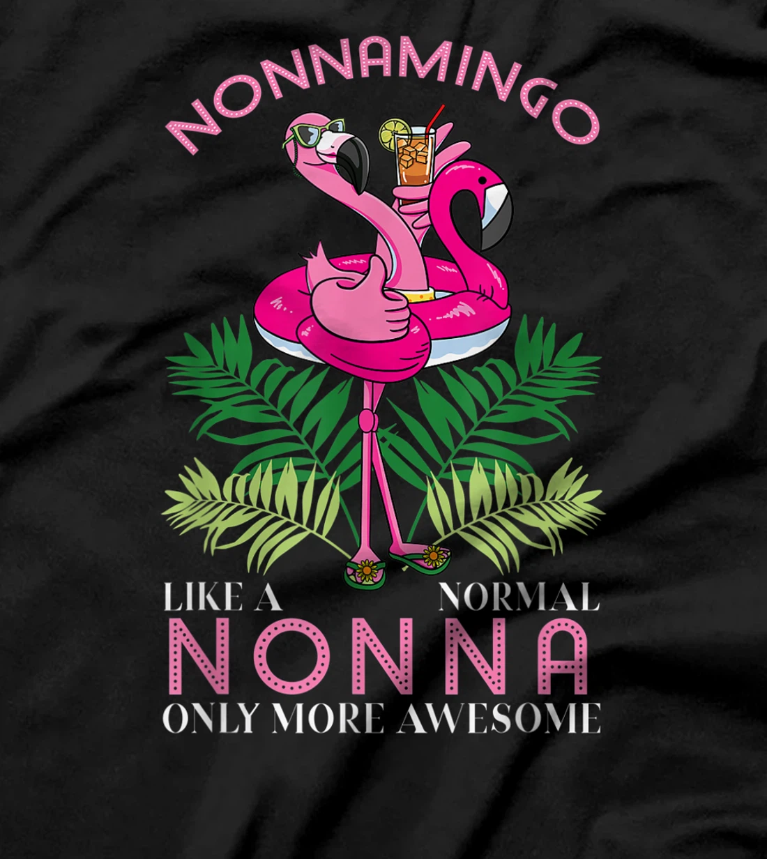 Nonnamingo Grandmother Flamingo Lover Gramma Grandma Granny T-Shirt