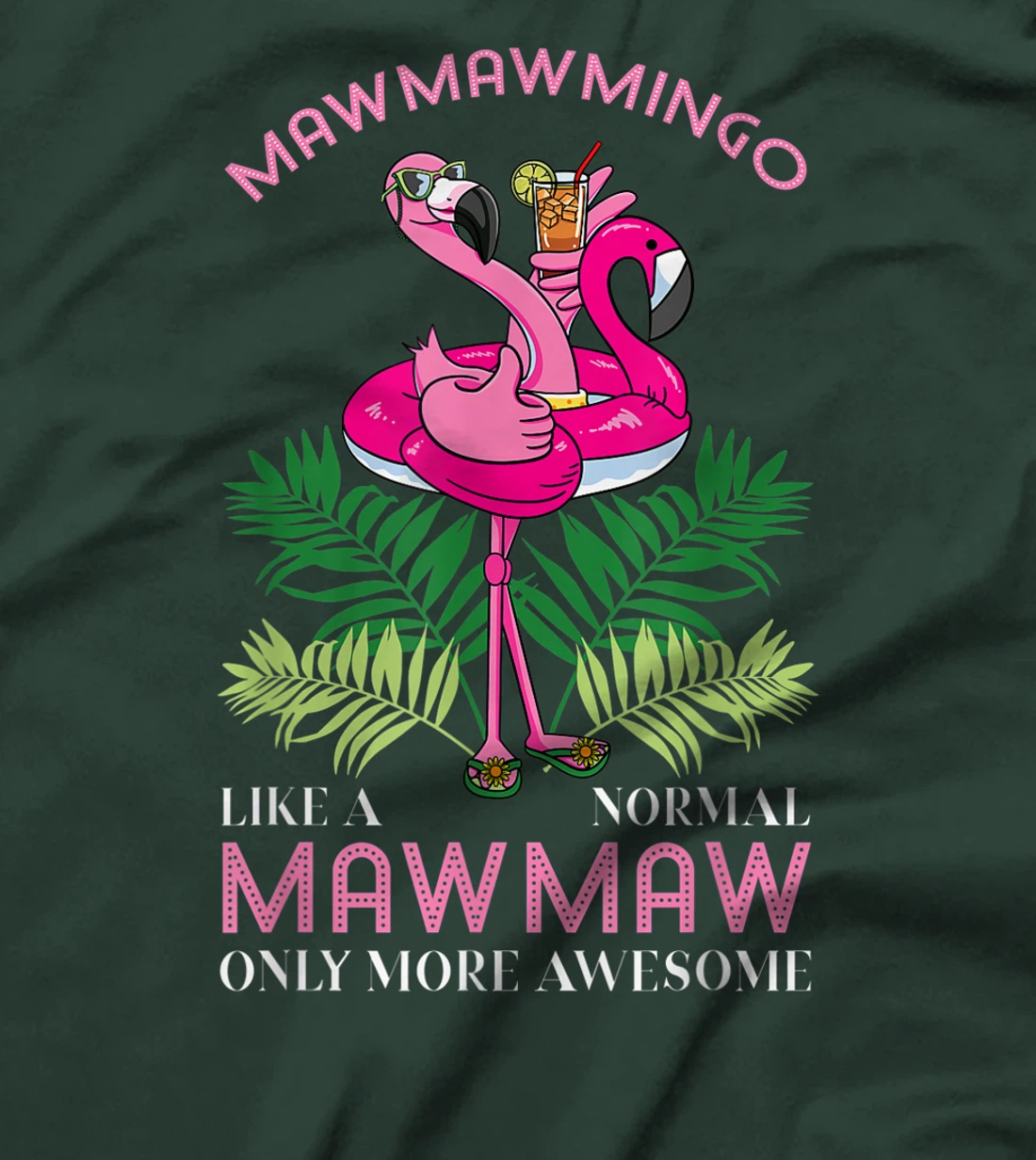 Mawmawmingo Grandmother Flamingo Lover Gramma Grandma Granny T-Shirt