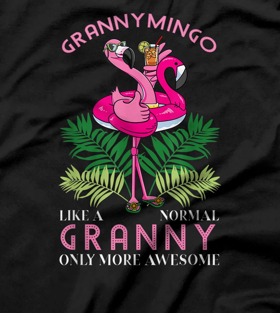 Grannymingo Grandmother Flamingo Lover Gramma Grandma Granny T-Shirt