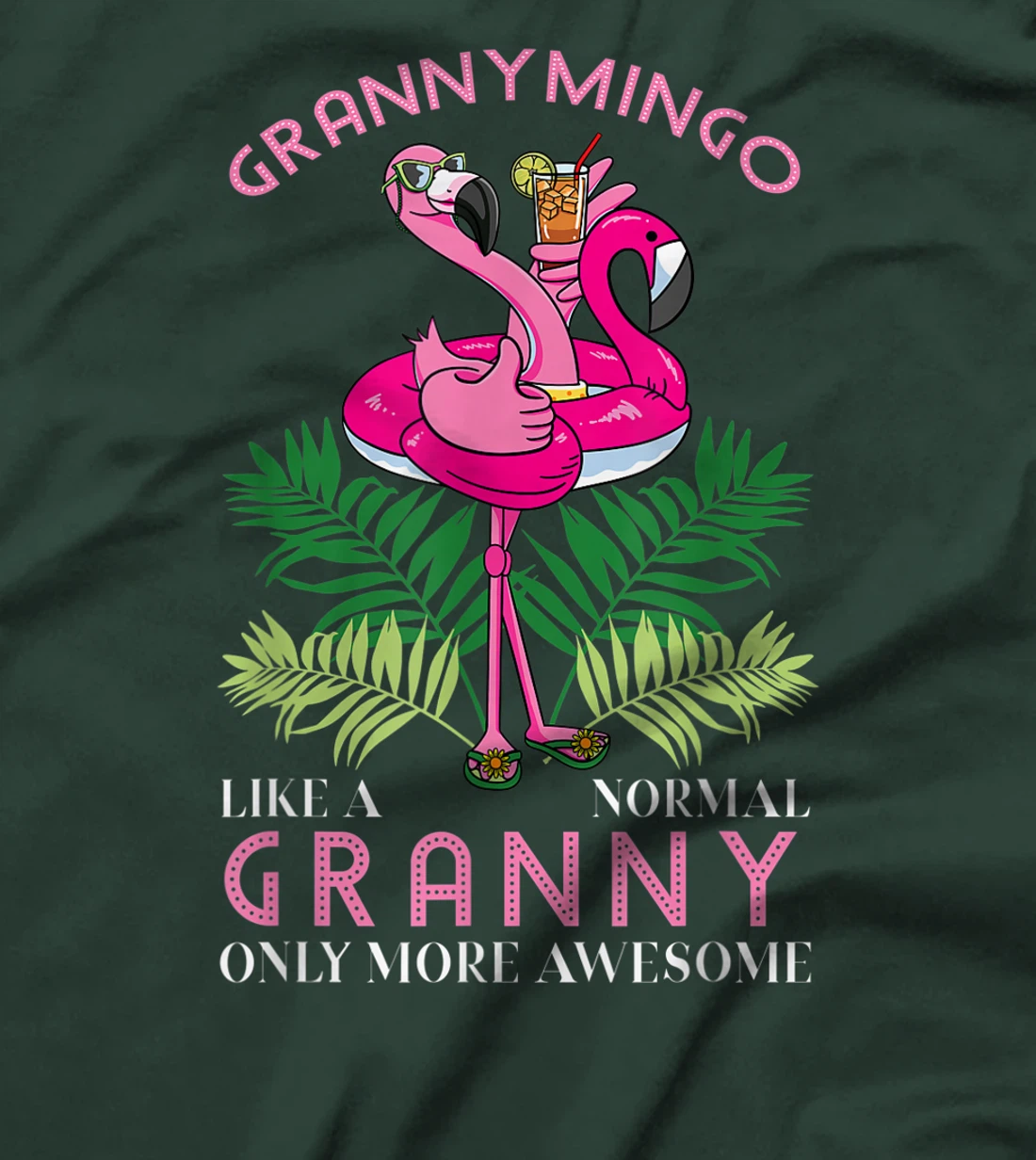 Grannymingo Grandmother Flamingo Lover Gramma Grandma Granny T-Shirt