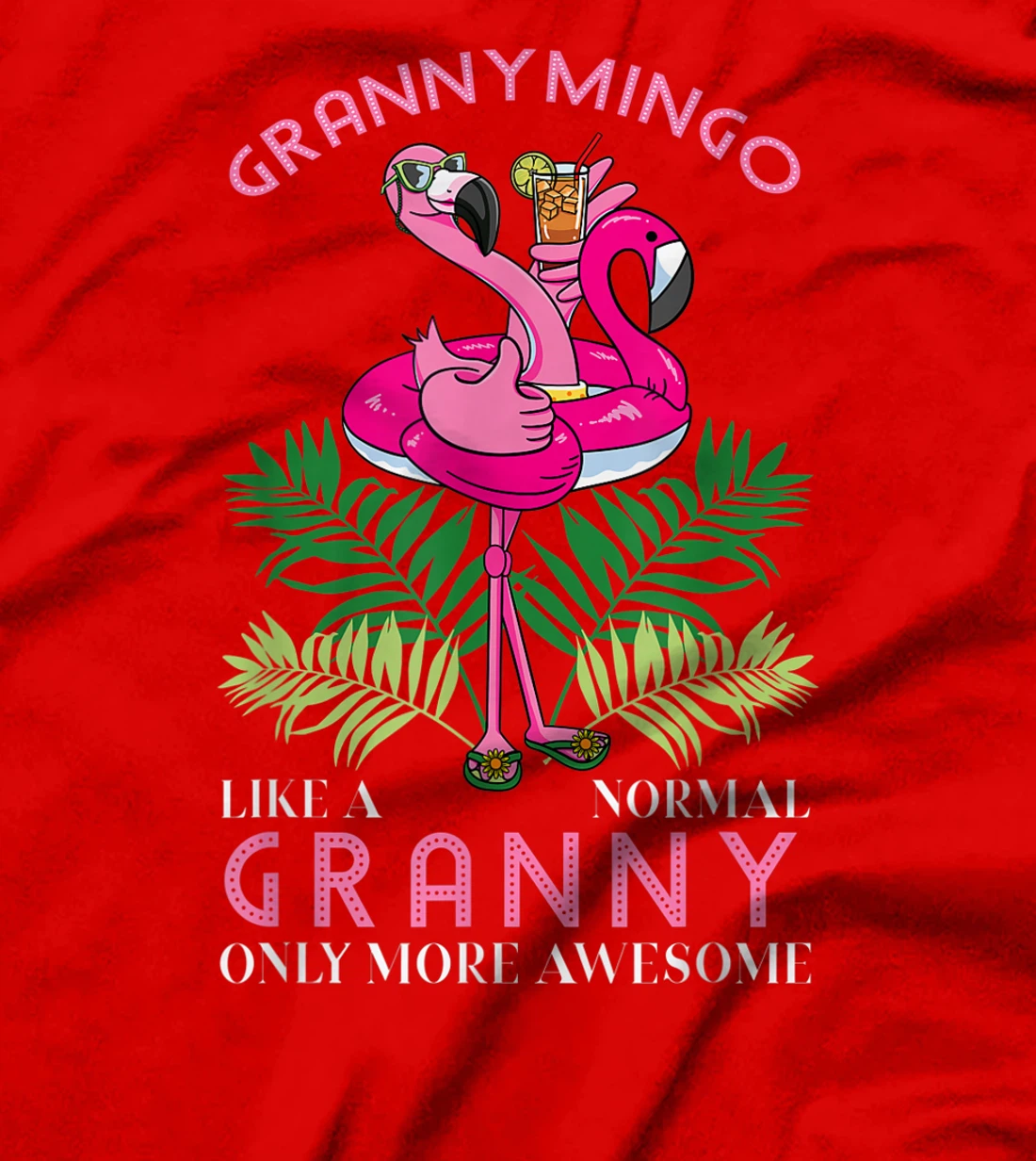 Grannymingo Grandmother Flamingo Lover Gramma Grandma Granny T-Shirt
