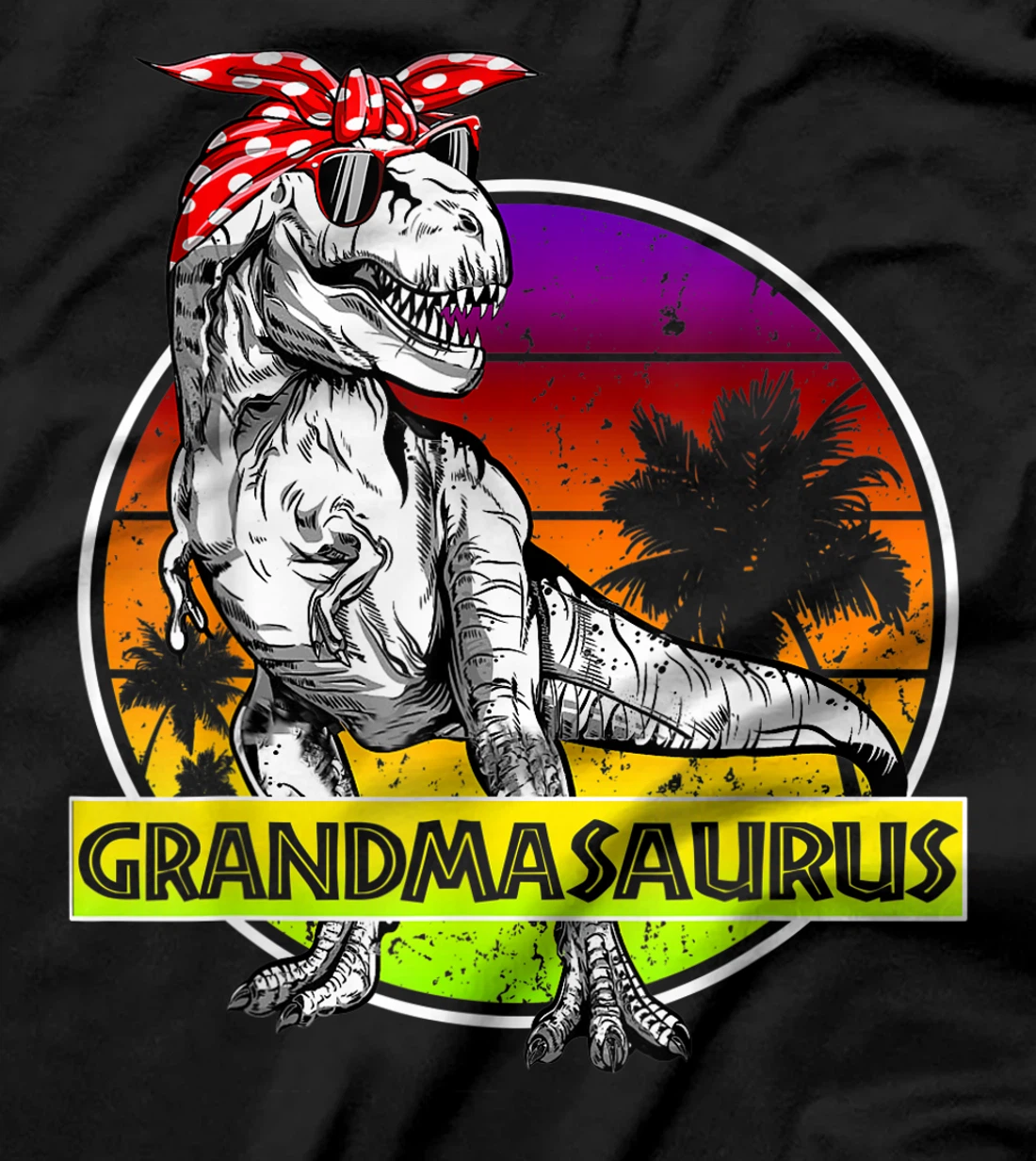 Grandmasaurus T-Rex Dinosaur Funny Grandma Saurus Family T-Shirt