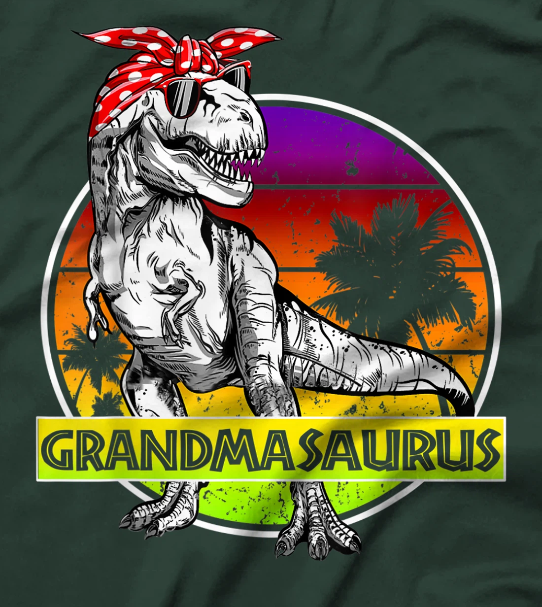 Grandmasaurus T-Rex Dinosaur Funny Grandma Saurus Family T-Shirt