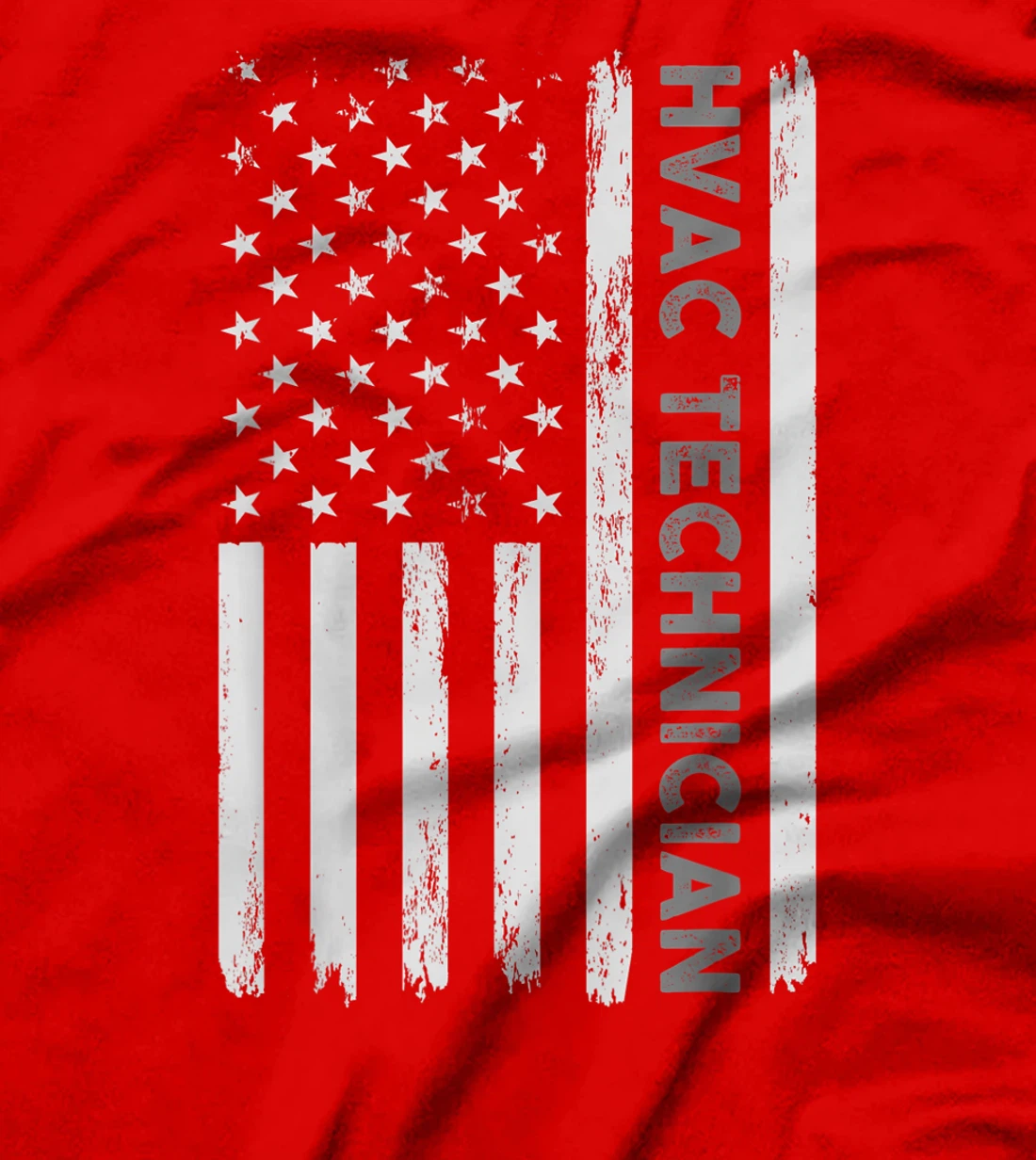 US HVAC Technician Gift For USA Repairman Men Fourth Of July T-Shirt