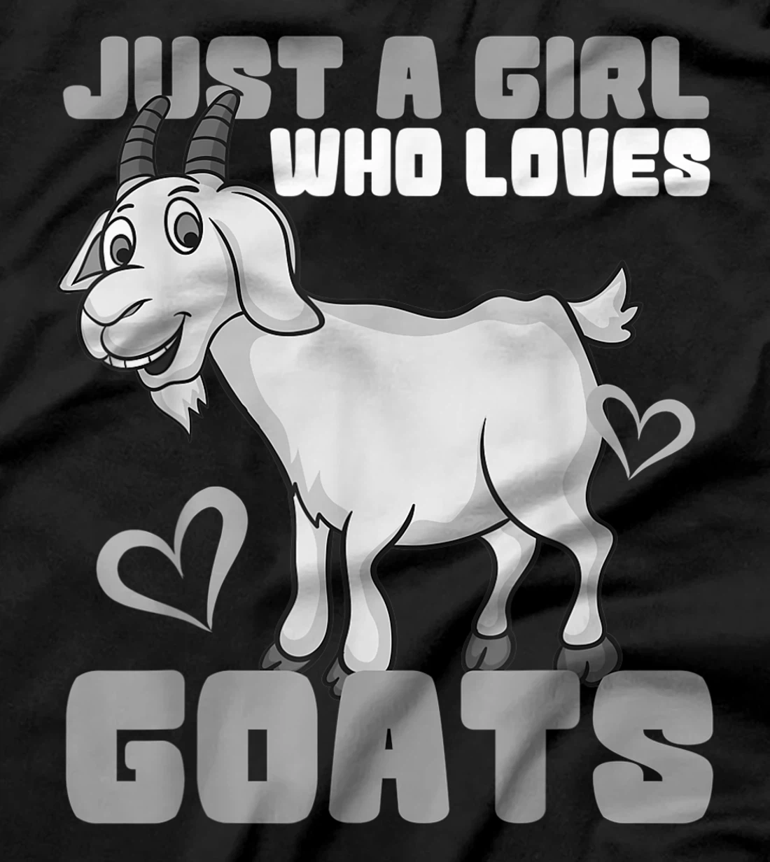 Funny Goat Gift Girls Women Kids Cool Goat Lover Farm Ladies T-Shirt
