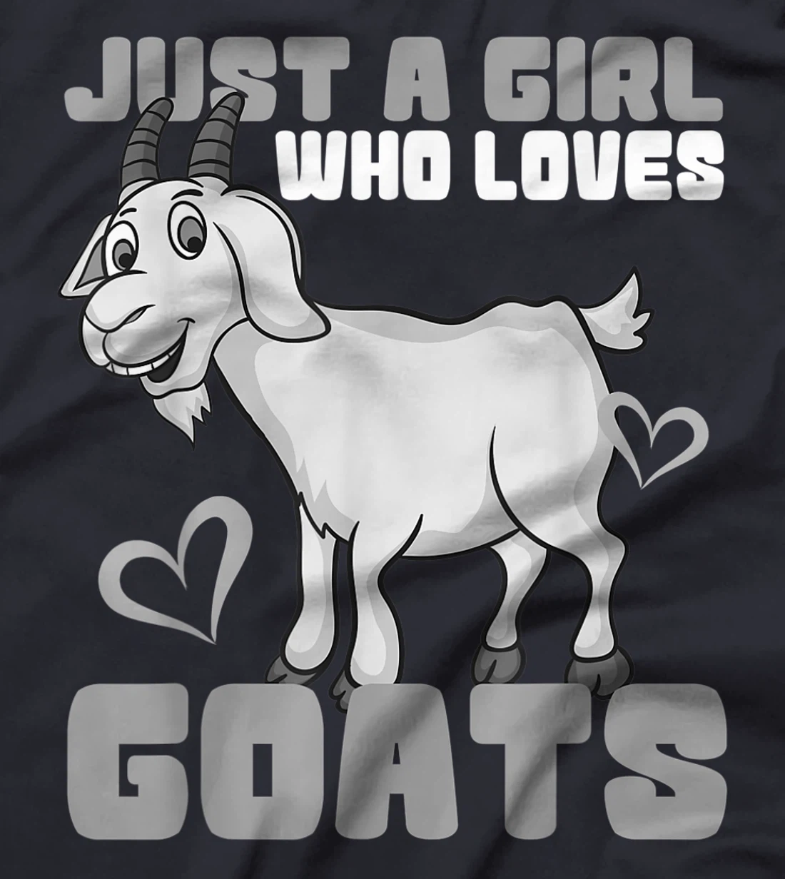 Funny Goat Gift Girls Women Kids Cool Goat Lover Farm Ladies T-Shirt