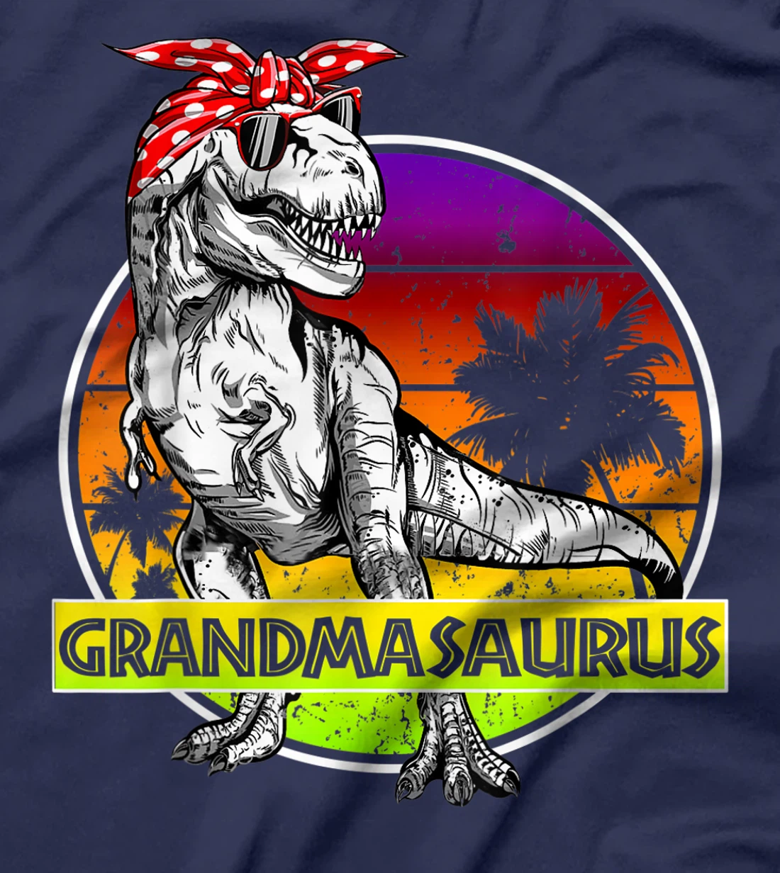 Grandmasaurus T-Rex Dinosaur Funny Grandma Saurus Family T-Shirt