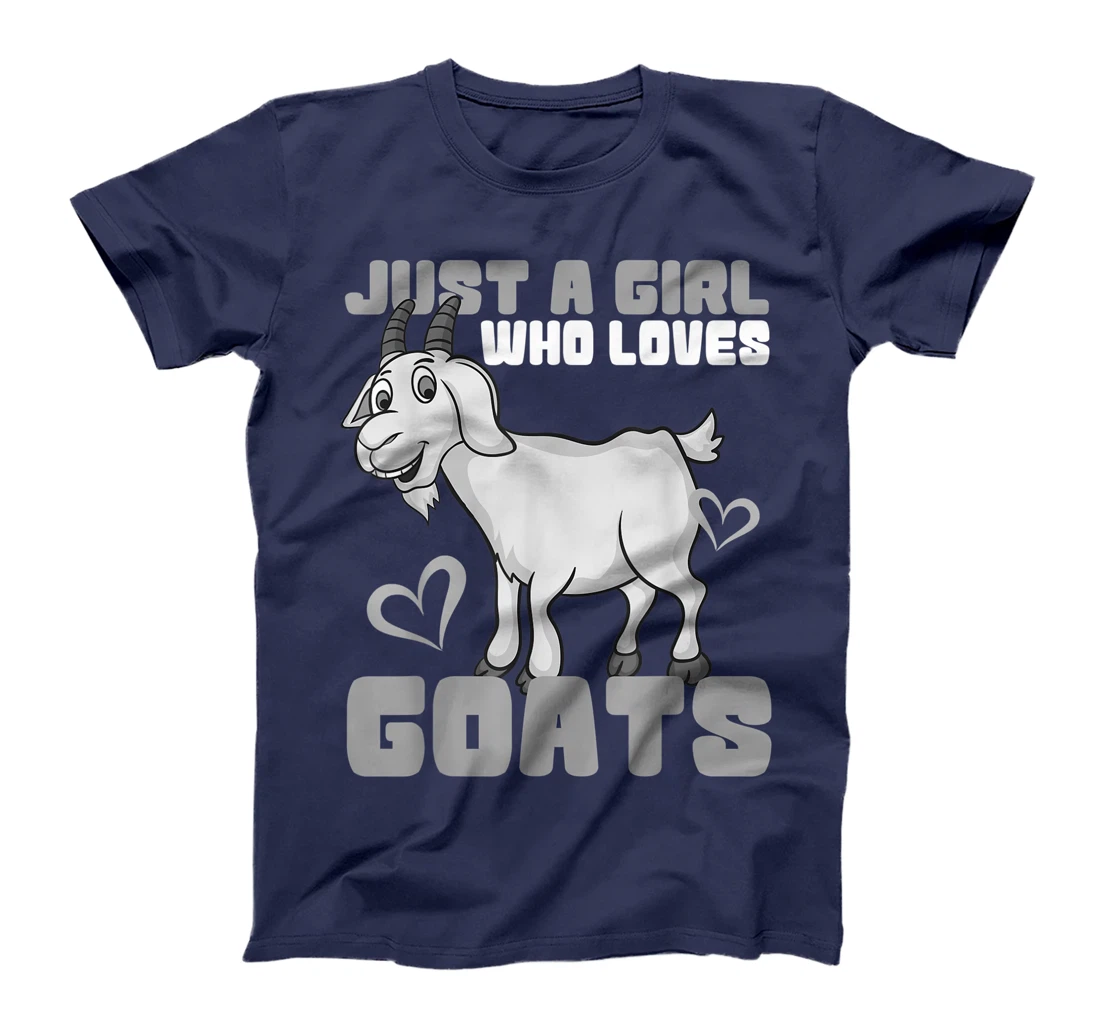 Funny Goat Gift Girls Women Kids Cool Goat Lover Farm Ladies T-Shirt