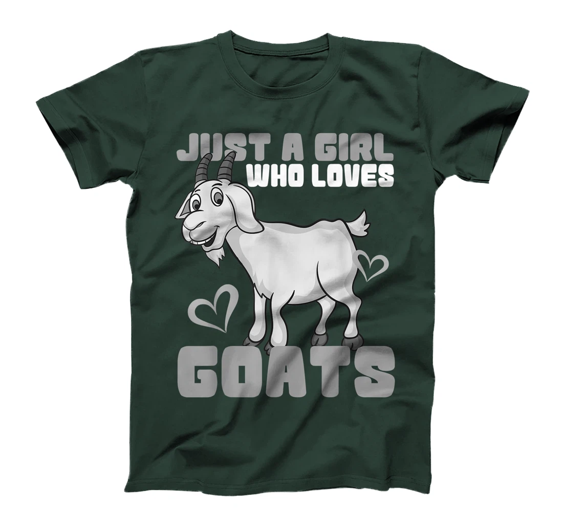 Funny Goat Gift Girls Women Kids Cool Goat Lover Farm Ladies T-Shirt