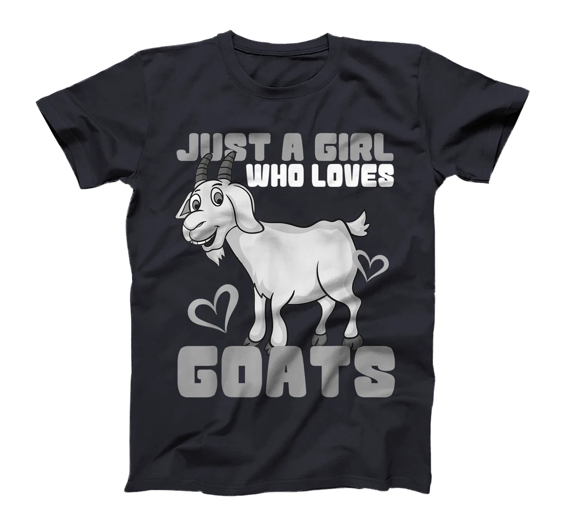 Funny Goat Gift Girls Women Kids Cool Goat Lover Farm Ladies T-Shirt