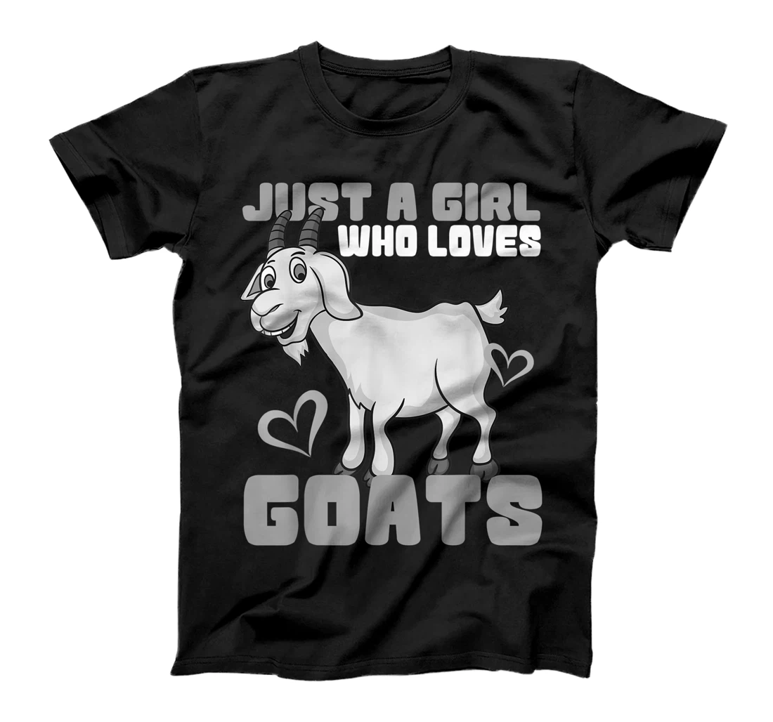 Funny Goat Gift Girls Women Kids Cool Goat Lover Farm Ladies T-Shirt